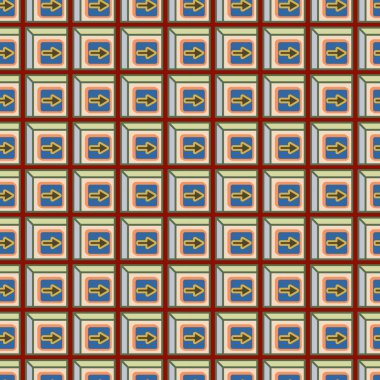 Ok düğmeleri ile Dikişsiz soyut desen