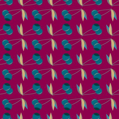 kiraz seamless modeli. Tekstil Ambalaj ve duvar kağıtları için iyi.