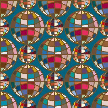 Renk seamless modeli ile işbirliği dünya küre.