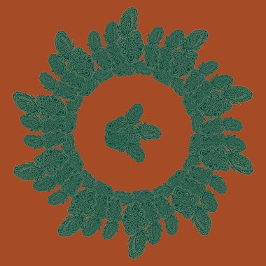 Stil zentangle yeni simetrik mandala sanat doodle ile esinlenerek.. 