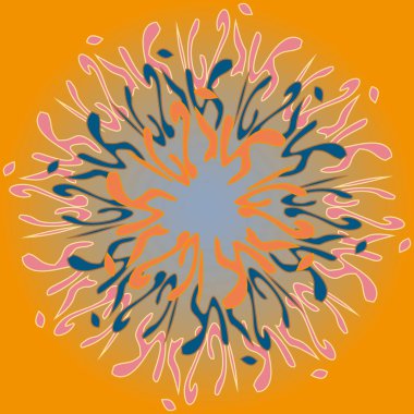 Yeni simetrik soyut mandala. Duvar kağıdı, desen dolgularını, web sayfaları, yüzey dokuları için dekoratif nesne-ebilmek var olmak kullanılmış.