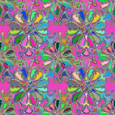 Soyut kaleydoskop renkli Dikişsiz desen arka planı için. 