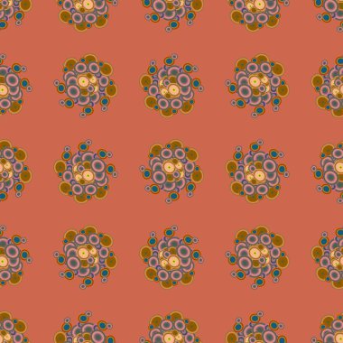 Soyut geometrik renkli seamless modeli daireler, arka plan ile