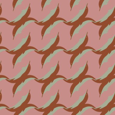 Yunuslar su altında çizim arka planı için bir sürü ile sorunsuz doku