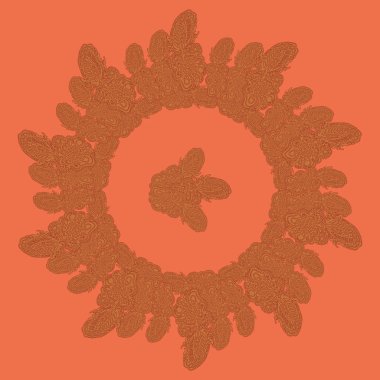 Stil zentangle yeni simetrik mandala sanat doodle ile esinlenerek.. 