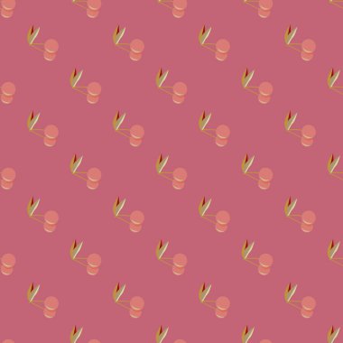 kiraz seamless modeli. Tekstil Ambalaj ve duvar kağıtları için iyi.