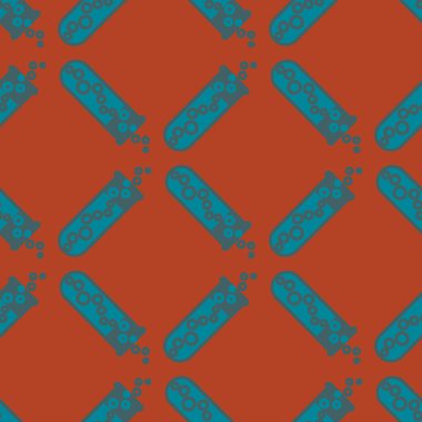 Kimya test tüpleri parlak arka plan üzerinde. Seamless modeli.