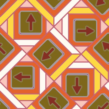 Ok düğmeleri ile Dikişsiz soyut desen