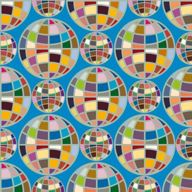 Renk seamless modeli ile işbirliği dünya küre.