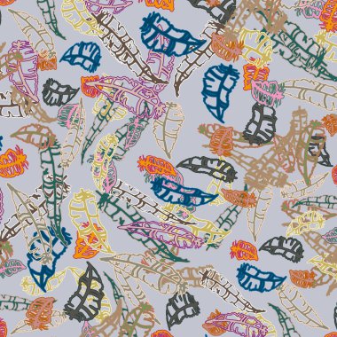 Tüyler, vektör çizim ile zemin 