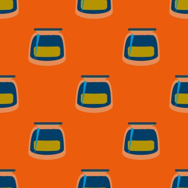 Kavanoz ile rustik ev konserve yeni dikişsiz desen arka planı için.