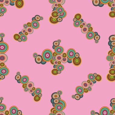 Soyut geometrik renkli seamless modeli daireler ile