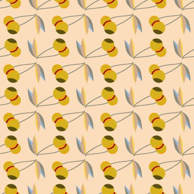 kiraz seamless modeli. Tekstil Ambalaj ve duvar kağıtları için iyi.