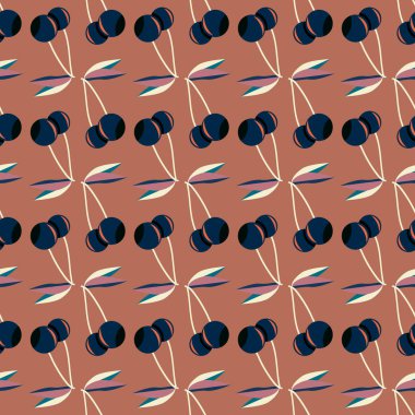 kiraz seamless modeli. Tekstil Ambalaj ve duvar kağıtları için iyi.