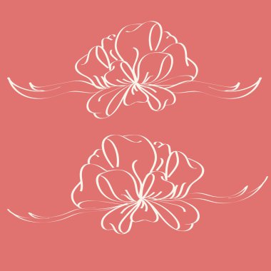 Renk arka plan üzerinde izole elle çizilmiş yay seti.