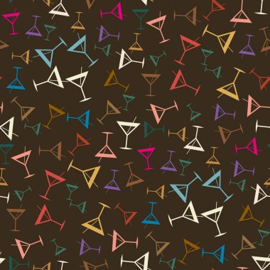 Tropik kokteyller renkli seamless modeli