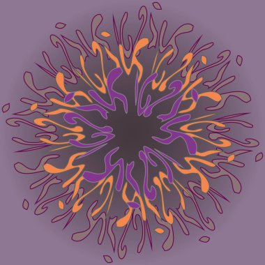 Yeni simetrik soyut mandala. Duvar kağıdı, desen dolgularını, web sayfaları, yüzey dokuları için dekoratif nesne-ebilmek var olmak kullanılmış.