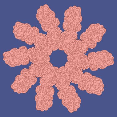 Basit renkli soyut mandala. Parlak dairesel süsleme basit şekiller oluşur. 