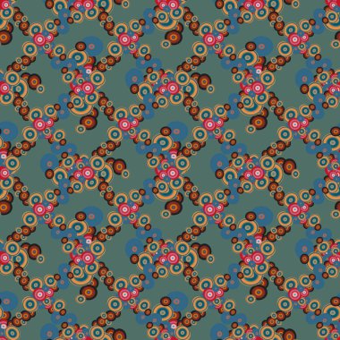 Soyut geometrik renkli seamless modeli daireler, arka plan ile