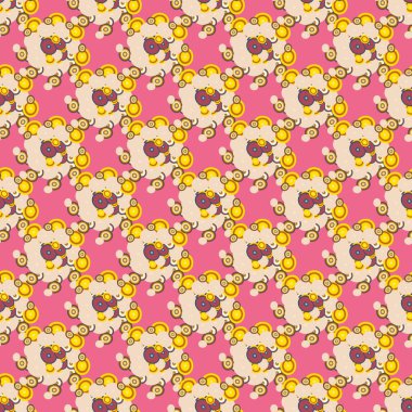 Soyut geometrik renkli seamless modeli daireler, arka plan ile