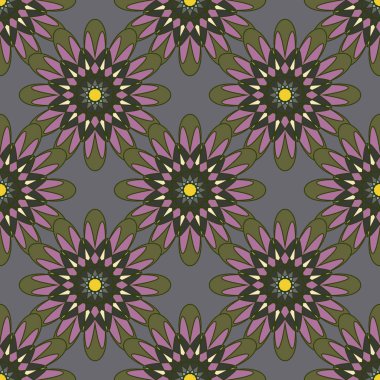  soyut çiçek geometrik Dikişsiz desen arka planı için