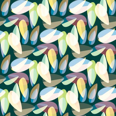 Parlak arka plan Dikişsiz desen çok renkli yapraklarda.