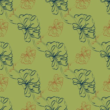 Çok renkli yay ve kurdeleler parlak seamless modeli.