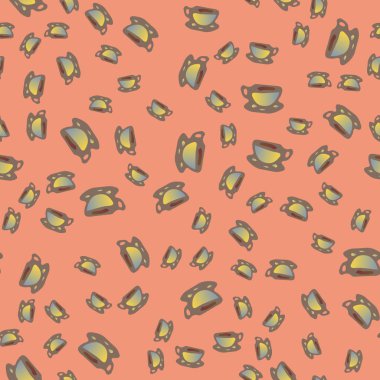 Kahve ya da çay Dikişsiz desen bardak.