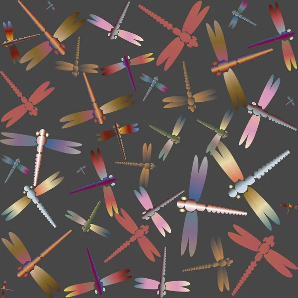 Dekoratif renkli seamless modeli ile şirin yusufçuk