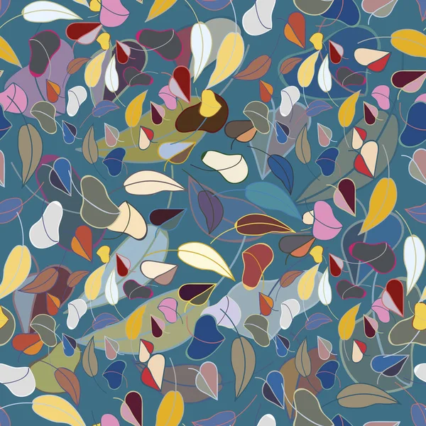 sonbahar yaprakları seamless modeli, vektör çizim 