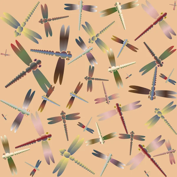 Dekoratif renkli seamless modeli ile şirin yusufçuk