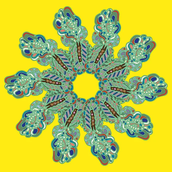 Stil zentangle yeni simetrik mandala doodle ile sanat esin kaynağı oldu. Duvar kağıdı, desen dolgularını, web sayfaları, yüzey dokuları için dekoratif nesne-ebilmek var olmak kullanılmış.