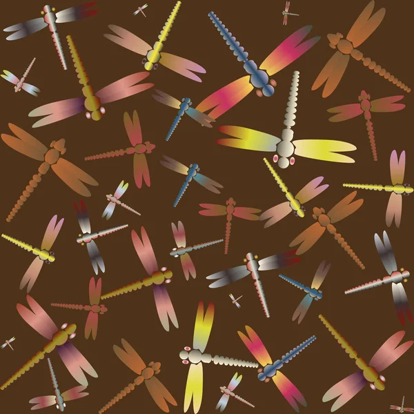 Dekoratif renkli seamless modeli ile şirin yusufçuk