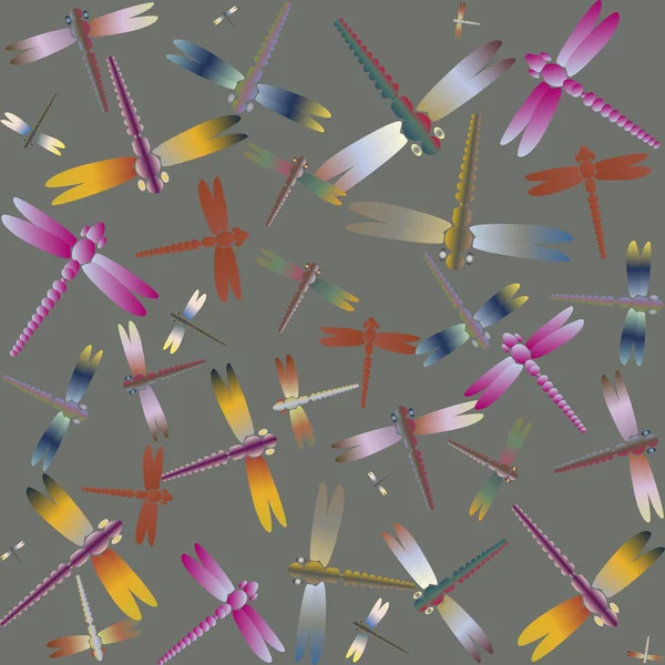 Dekoratif renkli seamless modeli ile şirin yusufçuk