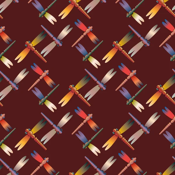 Dekoratif renkli seamless modeli ile şirin yusufçuk