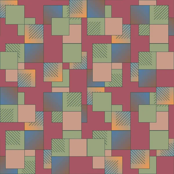 Abstraktní Geometrické Barevné Bezešvé Vzor — Stockový vektor