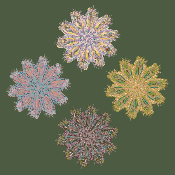 Stil zentangle yeni simetrik mandala doodle ile sanat esin kaynağı oldu. Duvar kağıdı, desen dolgularını, web sayfaları, yüzey dokuları için dekoratif nesne-ebilmek var olmak kullanılmış.