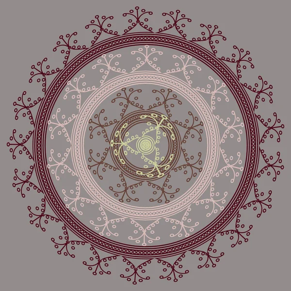 Basit renkli soyut mandala. Parlak dairesel süsleme basit şekiller oluşur. 