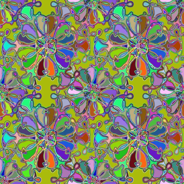 Soyut kaleydoskop renkli Dikişsiz desen arka planı için. 