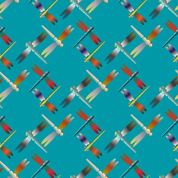 Dekoratif renkli seamless modeli ile şirin yusufçuk