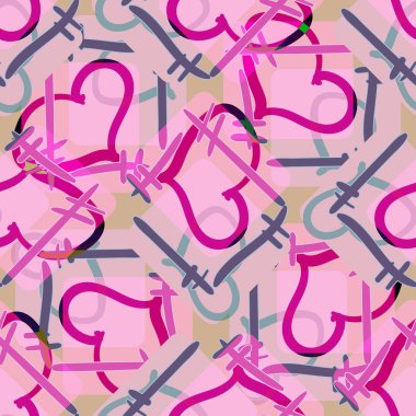 Soyut kalpleri arka plan için seamless modeli doodle. 