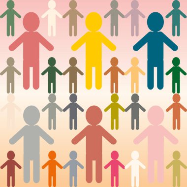 birçok kişi seamless modeli, vektör çizim 