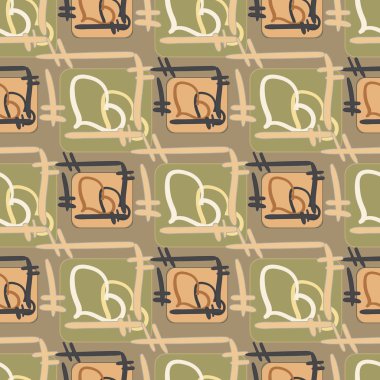 Soyut kalpleri arka plan için seamless modeli doodle. 