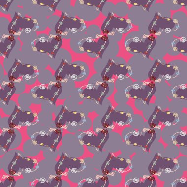 Soyut kalp doodle arka plan için seamless modeli. 