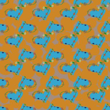 Soyut kalp doodle arka plan için seamless modeli. 