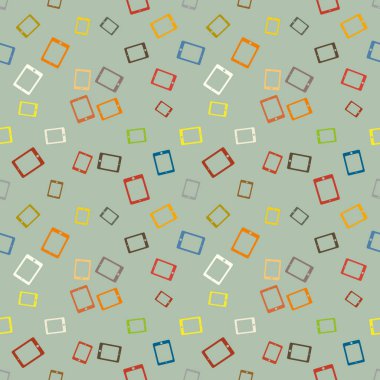 Akıllı telefon veya elektronik tablet Dikişsiz desen arka plan.