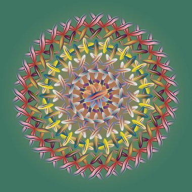 renkli dikiş mandala tasarım çalışmaları için