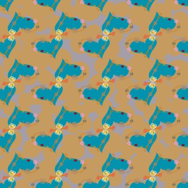 Soyut kalp doodle arka plan için seamless modeli. 