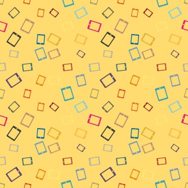 Akıllı telefon veya elektronik tablet Dikişsiz desen arka plan.