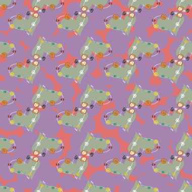 Soyut kalp doodle arka plan için seamless modeli. 